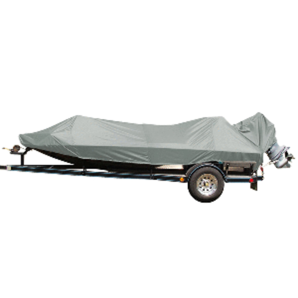 Carver Performance Poly-Guard Styled-to-Fit Boat Cover f/15.5 and #39; Jon Style Bass Boats - Grey