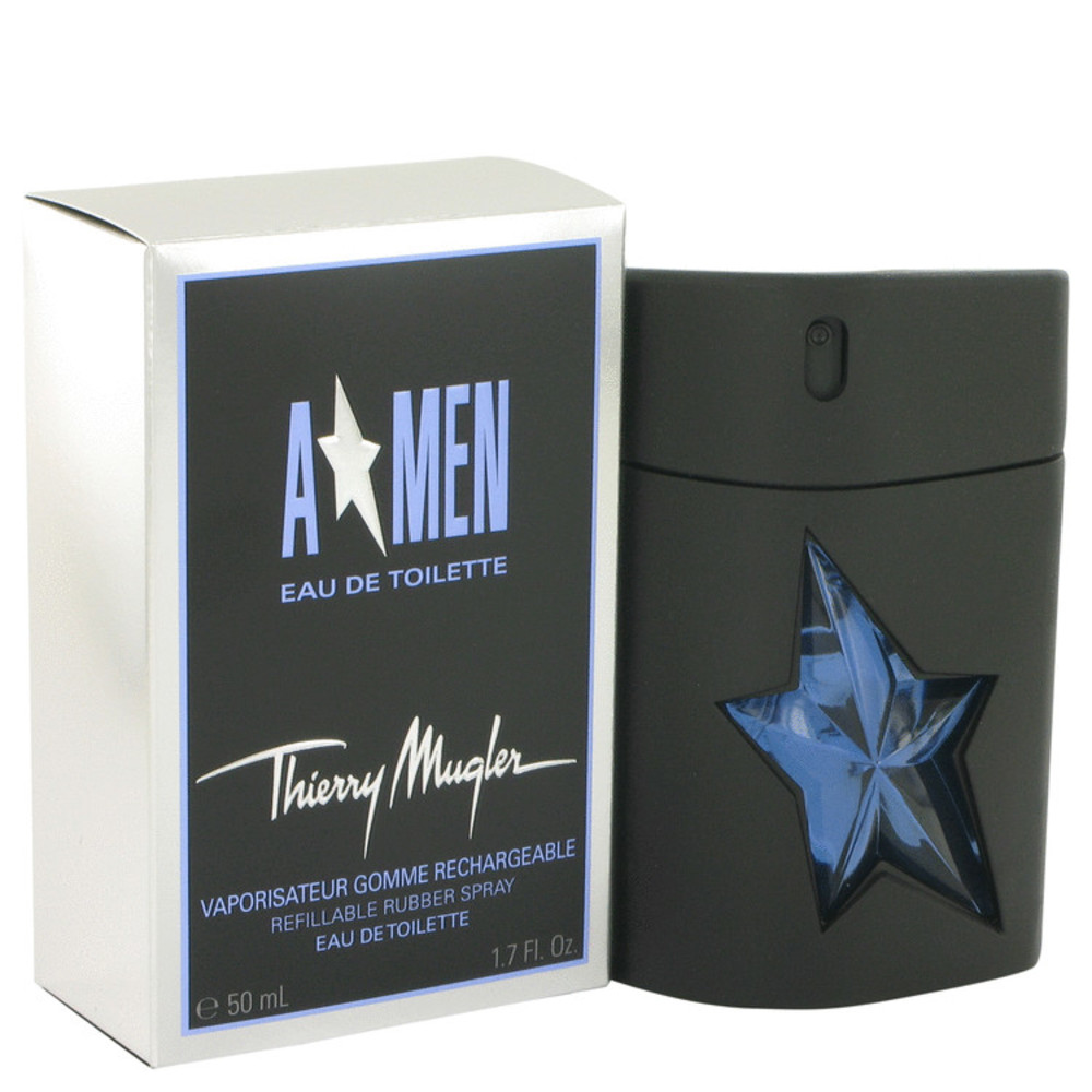 Angel By Thierry Mugler Eau De Toilette Spray Refillable (rubber Flask) 1.7 Oz For Men