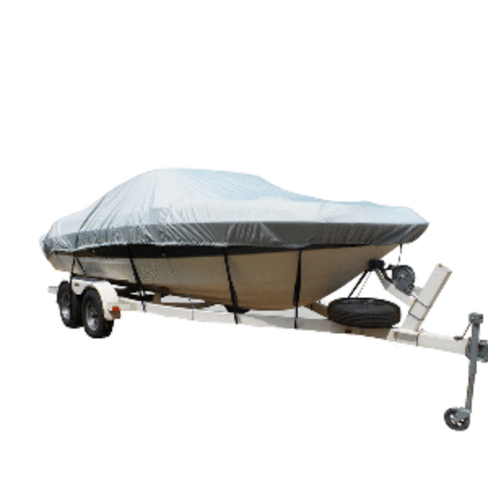 Carver Poly-Flex Polyester Flex-Fit #5 Boat Cover f/V-Hull Boats I/O or O/B - Grey
