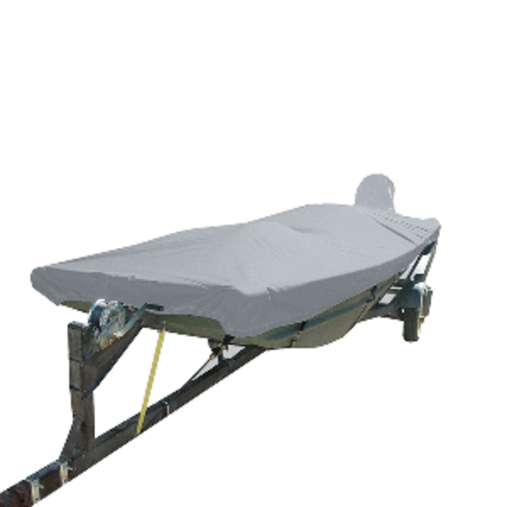 Carver Performance Poly-Guard Styled-to-Fit Boat Cover f/12.5 and #39; Open Jon Boats - Grey