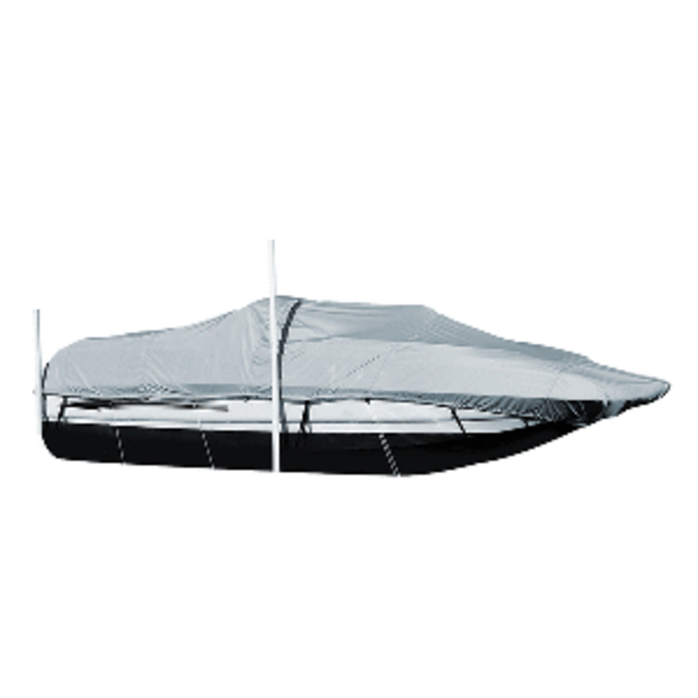 Carver Performance Poly-Guard Styled-to-Fit Boat Cover f/20.5 and #39; Sterndrive Deck Boats w/Walk-Thru Windshield - Grey