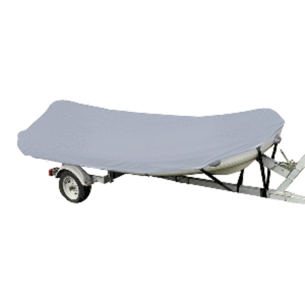 Carver Performance Poly-Guard Styled-to-Fit Boat Cover f/9.5 and #39; Blunt Nose Inflatable Boats - Grey