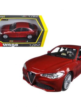 2016 Alfa Romeo Giulia Burgundy 1/24 Diecast Model Car by Bburago 21080BUR