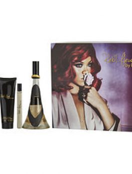 Rihanna Reb'l Fleur Eau De Parfum Spray 3.4 Oz and Body Lotion 3 Oz and Shower Gel 3 Oz and Eau De Parfum Spray .34 Oz For Women