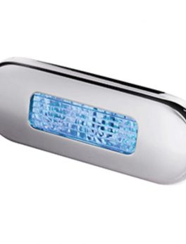 Hella Marine Surface Mount Oblong LED Courtesy Lamp - Blue LED - Stainless Steel Bezel