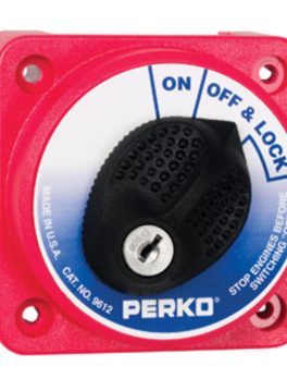 Perko 9612DP Compact Medium Duty Main Battery Disconnect Switch w/Key Lock