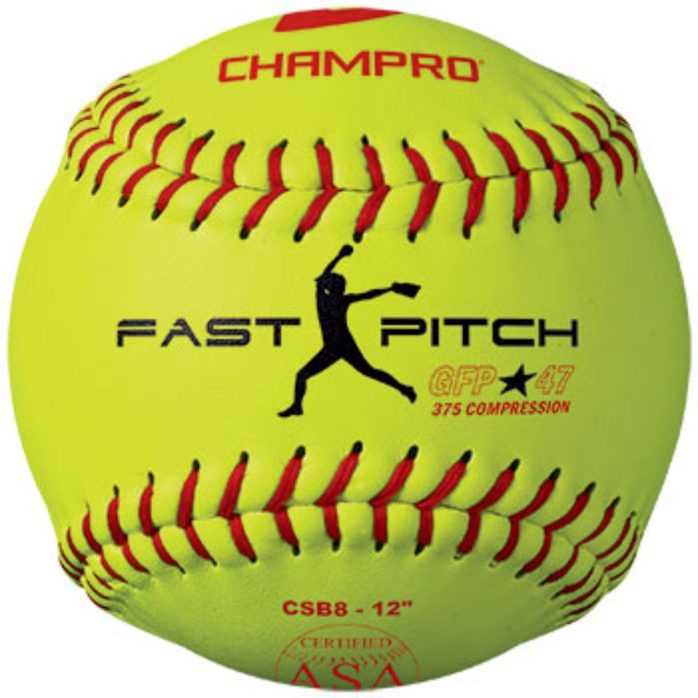 Champro ASA 12 in Fast Pitch Durahide Cover Softball Dozen