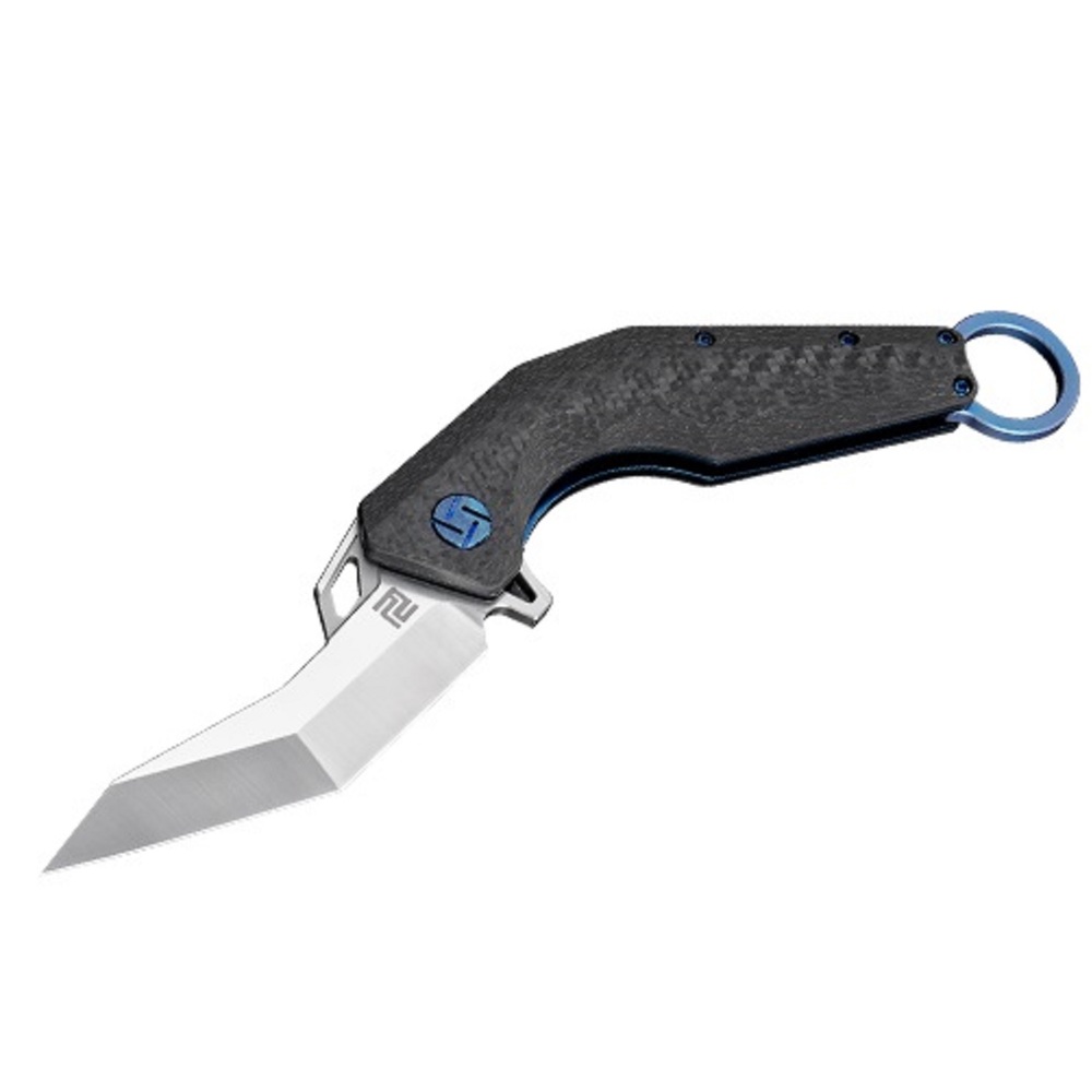 Artisan Cobra Folder 3.15 in M390 Blade Blue Titanium Handle