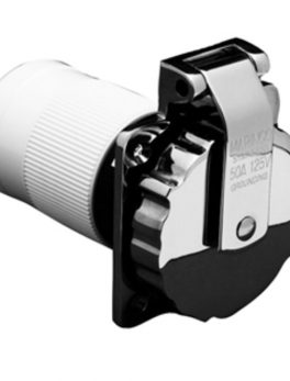 Marinco 6371EL-B 50Amp/125V Stainless Steel Inlet