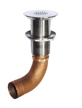 GROCO Deck Scupper 90 Degree 1-1/2" Hose Connection