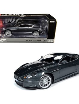 Aston Martin DBS Quantum Silver / Dark Gray Metallic (James Bond 007) Quantum of Solace (2008) Movie 1/18 Diecast Model Car by Autoworld AWSS123