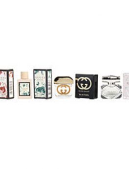 Gucci Variety 4 Piece Mini Variety With Gucci Bamboo (edp) and Gucci Bloom (edp) and Gucci Guilty (edt) and Gucci Bloom Acqua Di Fiori (edt) - All Are .16 Oz Minis For Women