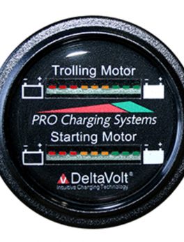 Dual Pro Battery Fuel Gauge - Marine Dual Read Battery Monitor - 12V/24V System - 15 and #39; Battery Cable
