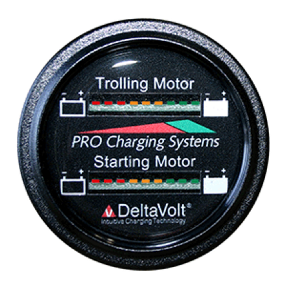Dual Pro Battery Fuel Gauge - Marine Dual Read Battery Monitor - 12V/36V System - 15 and #39; Battery Cable