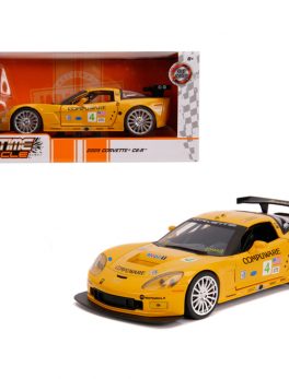 2005 Chevrolet Corvette C6-R #4 Olivier Beretta - Oliver Gavin Compuware Yellow Bigtime Muscle 1/24 Diecast Model Car by Jada 31650