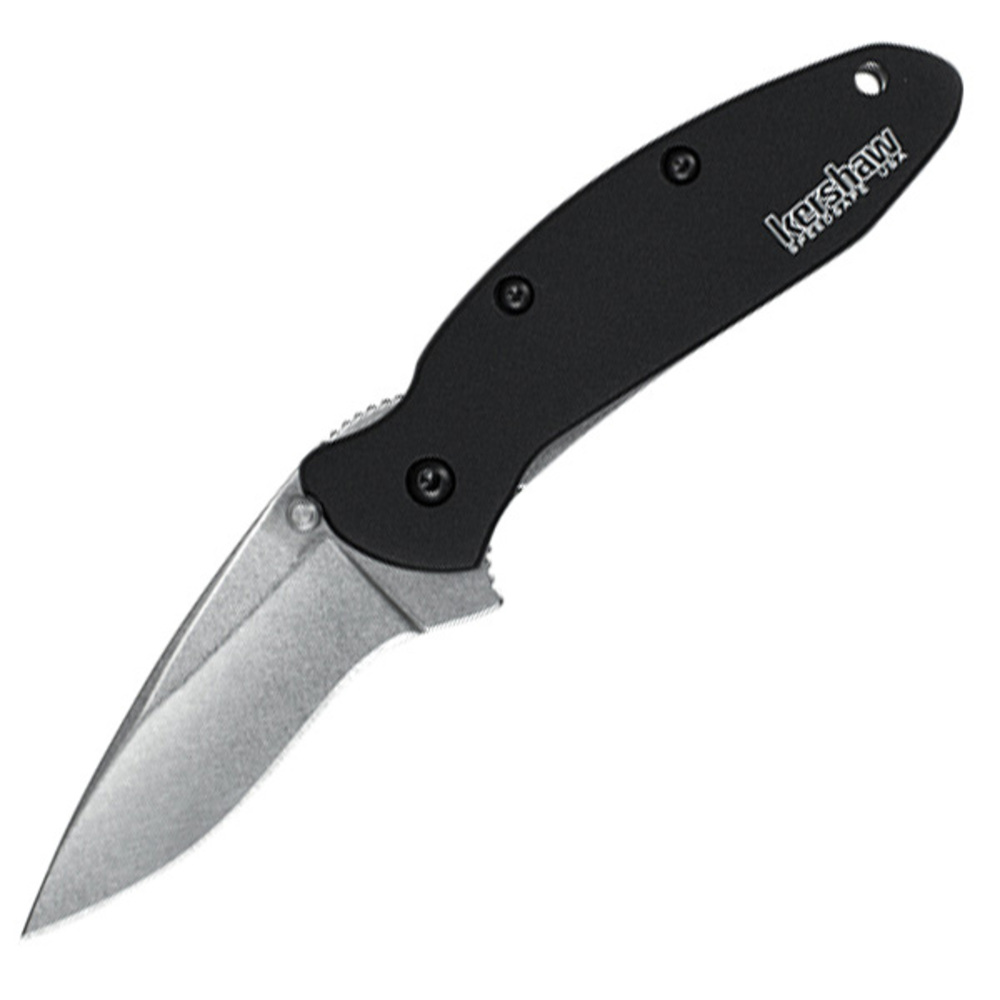 Kershaw Scallion Assisted 2.5 in Stonewash Plain Aluminum