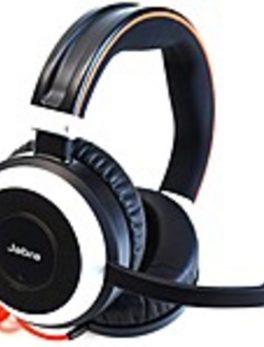 Jabra Evolve 80 Microsoft Lync Stereo - Stereo - USB, Mini-phone - Wired - Over-the-head - Binaural - Circumaural - Noise Cancelling Microphone
