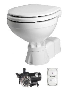 Johnson Pump AquaT Toilet Silent Electric Compact - 12V w/Pump