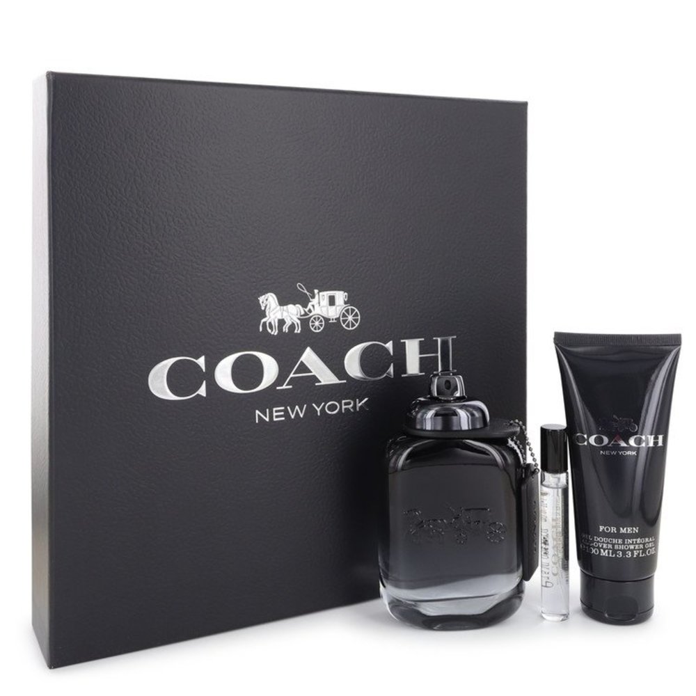 Coach By Coach Gift Set -- 3.3 Oz Eau De Toilette Spray + .25 Oz Mini Edt Spray + 3.3 Oz Shower Gel For Men