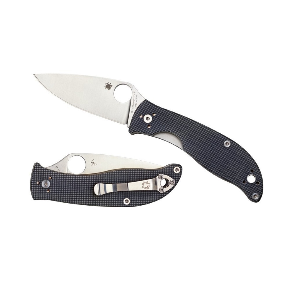 Spyderco Polestar Folder 3.3 in Plain Gray G-10 Handle