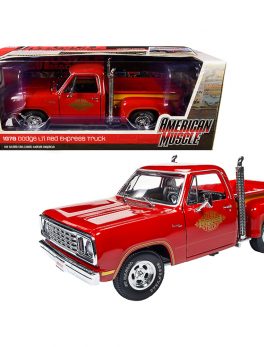 1978 Dodge Adventurer 150 Pickup Truck Li'l Red Express Truck Hemmings Muscle Machines Magazine Cover Car (January 2005) 1/18 Diecast Model Car by Autoworld AMM1194