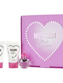 Moschino Pink Bouquet Edt .17 Oz Mini and Body Lotion .8 Oz and Shower Gel .8 Oz For Women