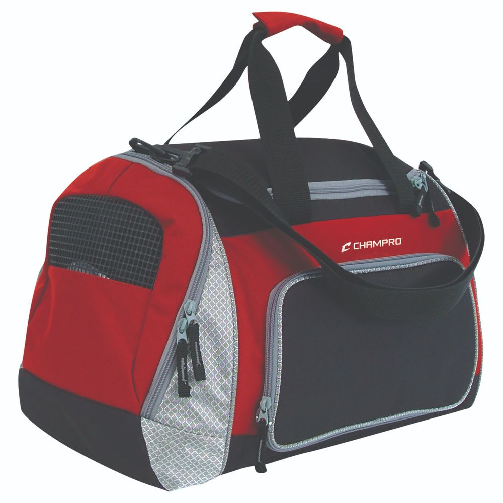 Champro Pro Plus Gear Bag 24 in x 14 in x 12 in Blk Scarlet