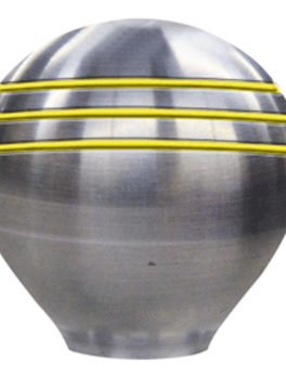 Schmitt and amp; Ongaro Throttle Knob - 1- and frac12;" - Gold Grooves