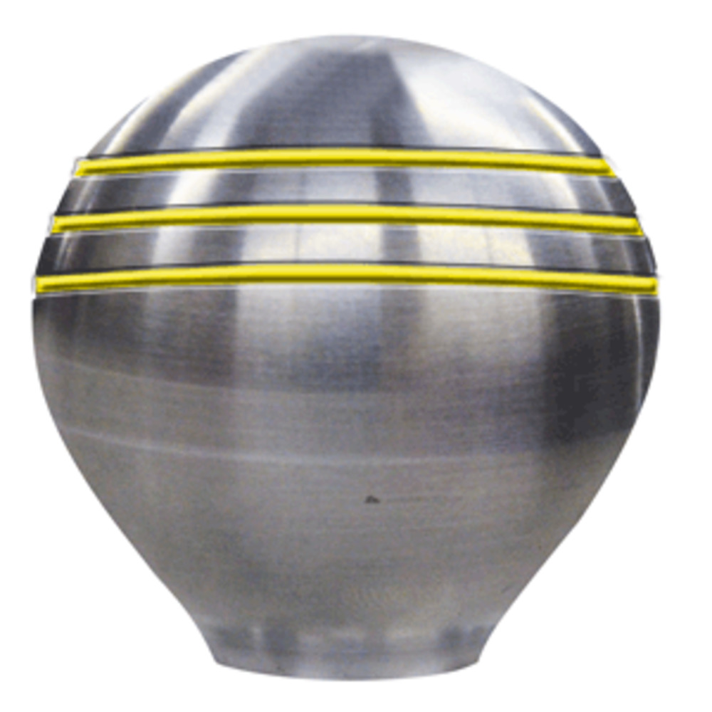 Schmitt and amp; Ongaro Throttle Knob - 1- and frac12;" - Gold Grooves