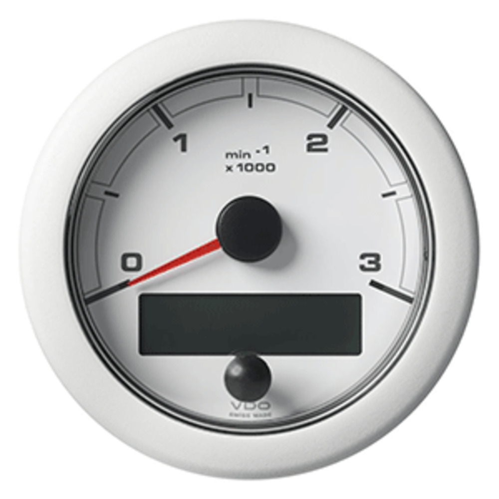 VDO Marine 3-3/8" (85MM) OceanLink NMEA 2000 Tachometer - 3000 RPM - White Dial and amp; Bezel