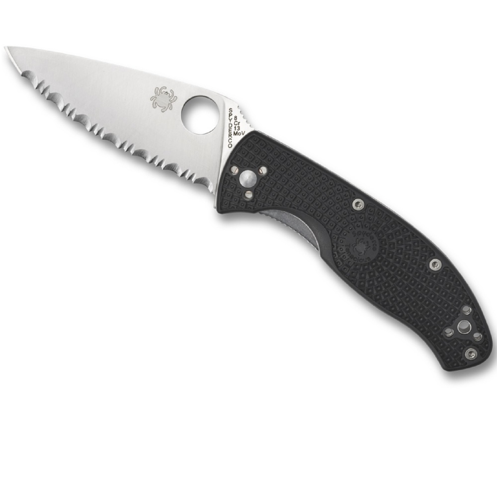 Spyderco Tenacious Lightweight 3.4 in Serr Blade FRN Handle