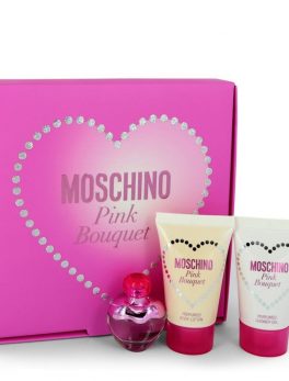 Moschino Pink Bouquet By Moschino Gift Set -- .17 Oz Mini Edt + 0.8 Oz Body Lotion + 0.8 Oz Shower Gel For Women