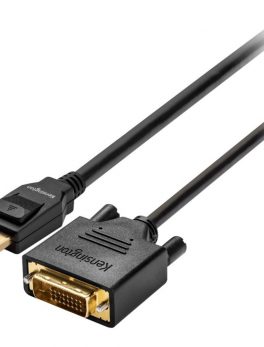 Kensington DisplayPort 1.1 (M) to DVI-D (M) Passive Unidirectional Cable, 6ft - 6 ft DisplayPort/DVI-D Video Cable for Video Device, Projector, LED Monitor, Computer, Monitor, Docking Station - First End: 1 x 20-pin DisplayPort Male Digital Video - Second