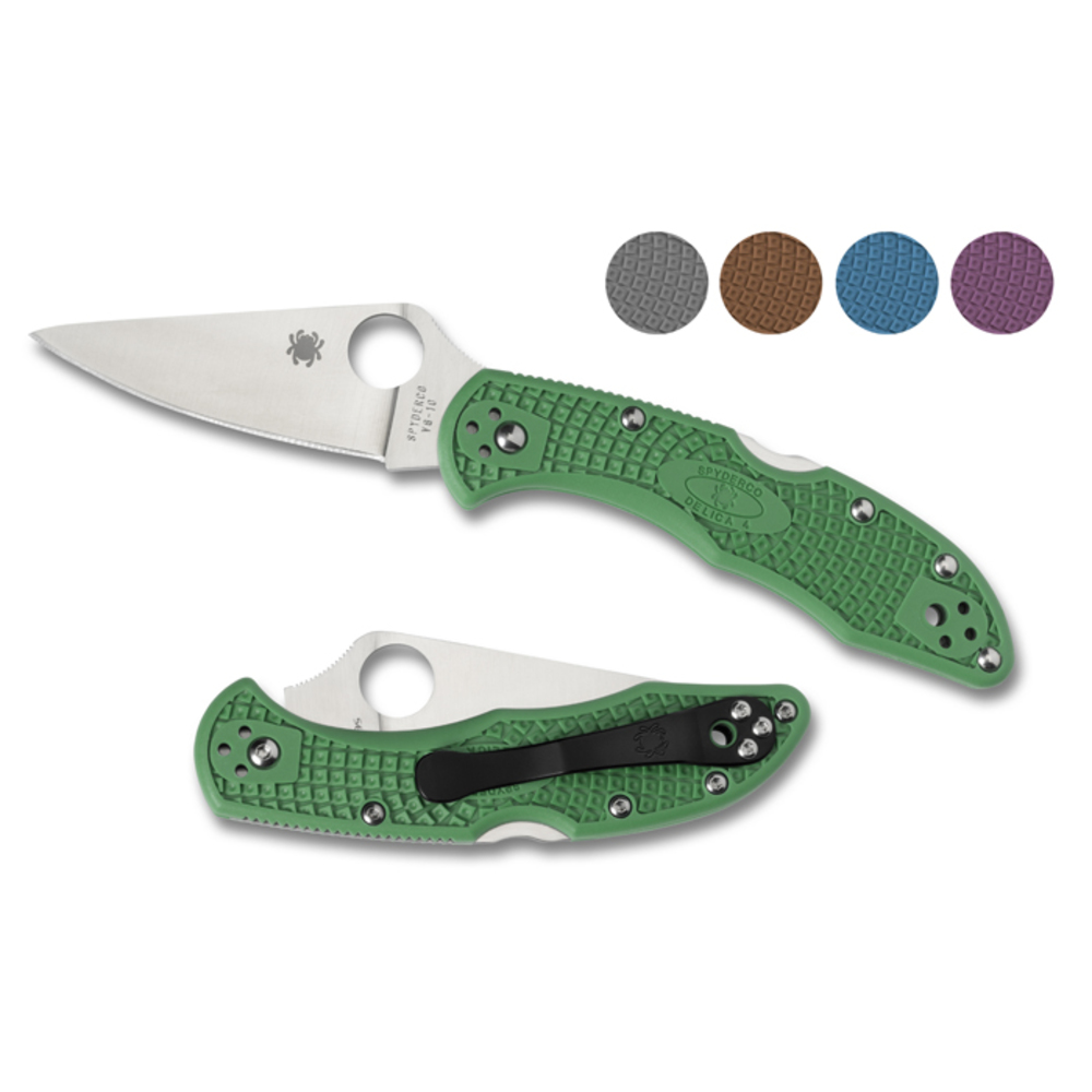 Spyderco Delica 4 Folder 2.88 in Plain Brown FRN Handle