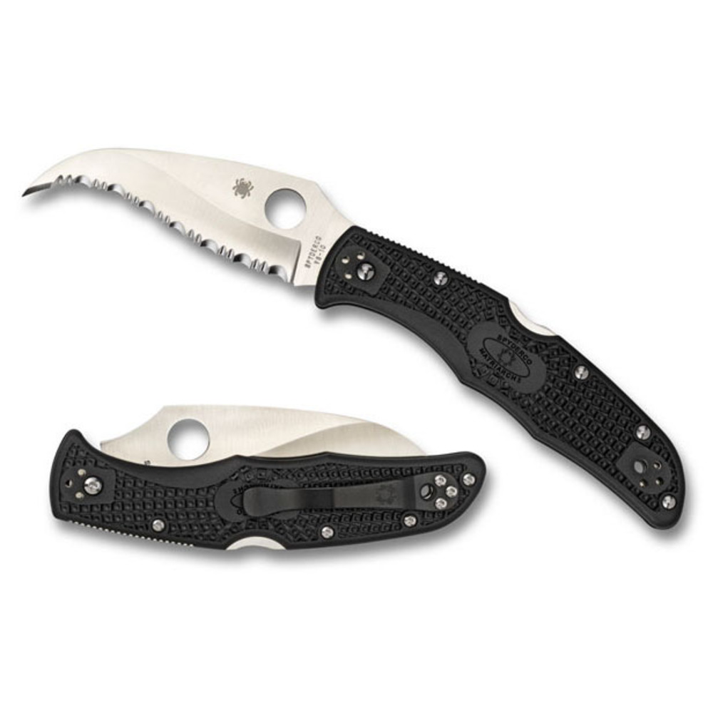 Spyderco Matriarch 2 Folder 3.57 in Serrated Black FRN