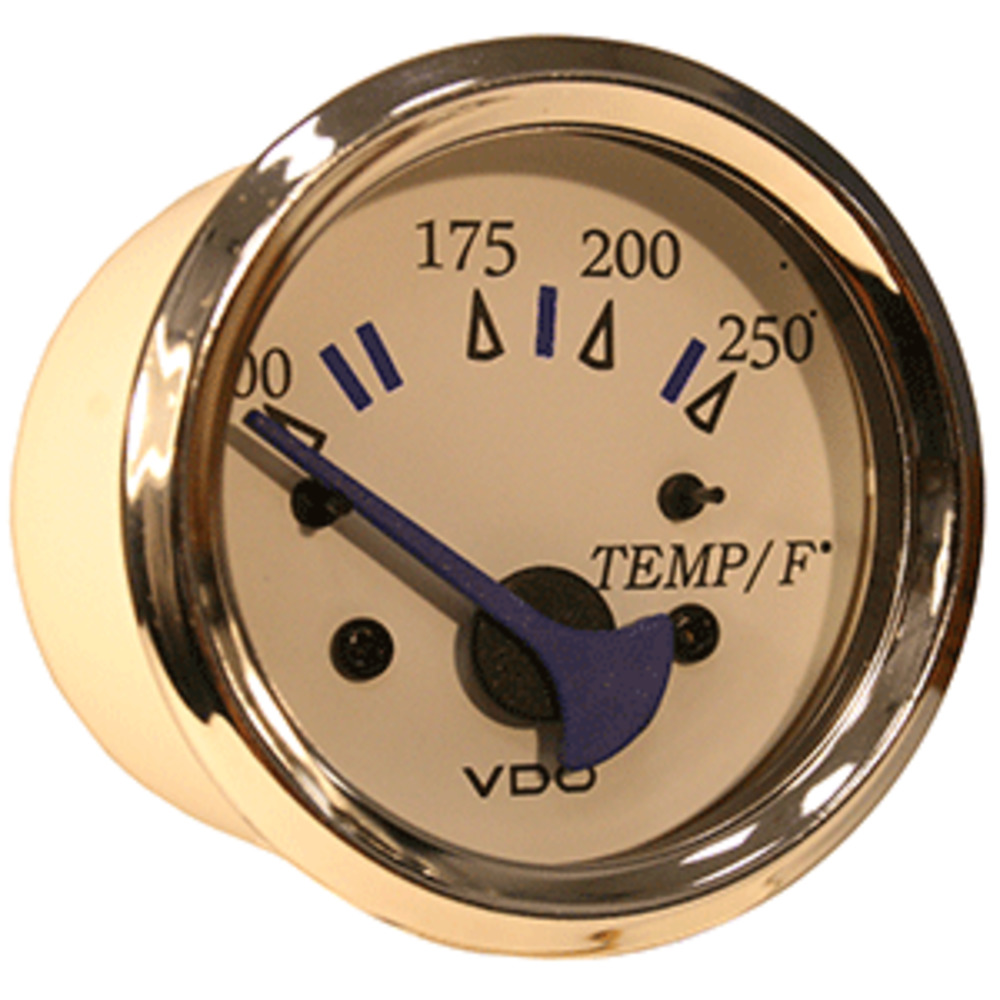 VDO Allentare White 250 and #176;F Water Temperature Gauge - Use w/Marine 450-29 Ohm Sender - 12V