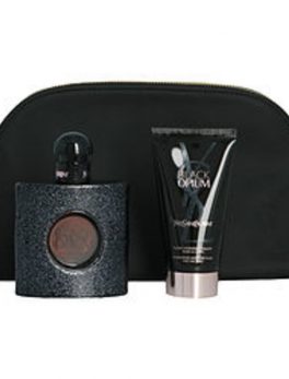 Black Opium Eau De Parfum Spray 1.6 Oz and Body Lotion 1.7 Oz (travel Offer) For Women