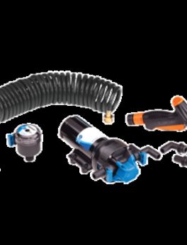 Jabsco HotShot Series Automatic Washdown Pump w/25" HoseCoil - 6.0GPM - 70psi - 12VDC