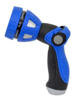 HoseCoil Thumb Lever Nozzle w/Metal Body and amp; Nine Pattern Adjustable Spray Head