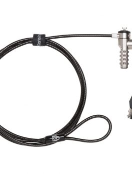 Kensington Master Keyed Combination Laptop Lock - 4-wheel - Silver - Steel - 6 ft - For Notebook