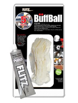 Flitz Buff Ball - Large 5" - White w/1.76oz Tube Flitz Polish