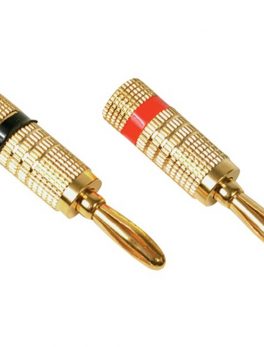 RCA AH10R Deluxe Banana Plugs, 2 pk