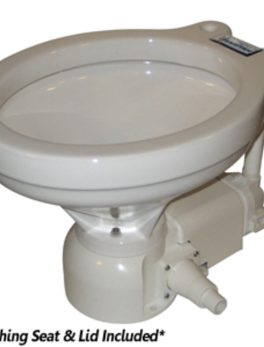 Raritan Sea Era Electric Toilet - Household Style - Integral Pump - Straight and amp; 90 and deg; Discharge - 12v