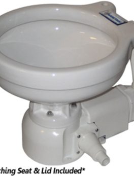 Raritan Sea Era Electric Toilet - Marine Size - Integral Pump - Straight and amp; 90 and deg; Discharge - 12v