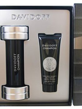 Davidoff Champion Edt Spray 3 Oz and Hair And Body Shampoo 2.5 Oz For Men