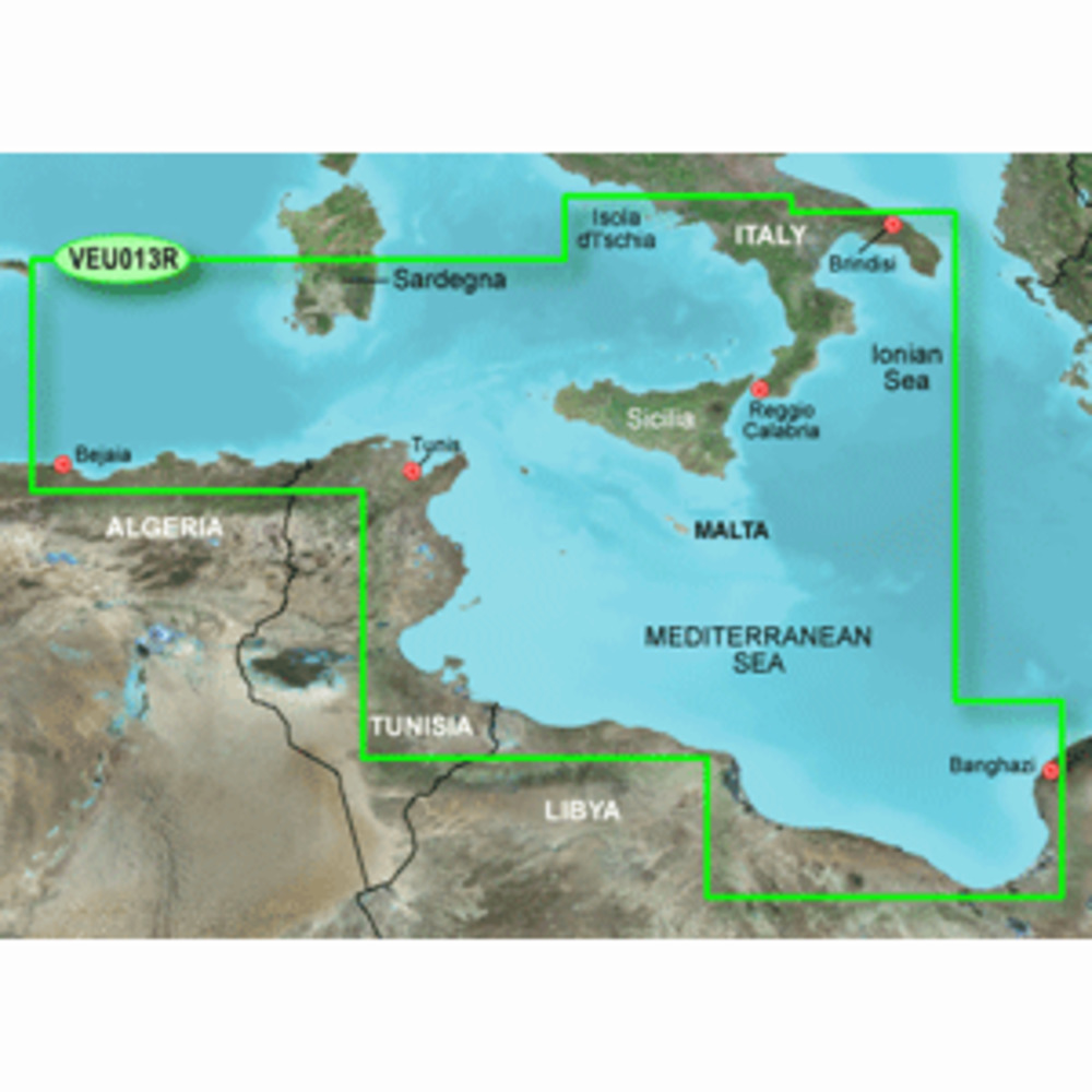 Garmin BlueChart g3 Vision HD - VEU013R - Italy Southwest and amp; Tunisia - microSD/SD