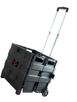 Elama Home Heavy Duty Carry All Easy Folding Cart with Lid