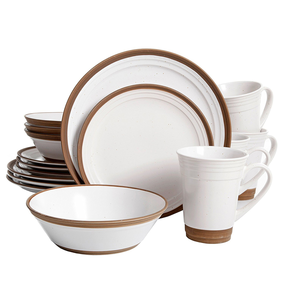 Gibson Elite Brynn 16-Piece Dinnerware Set, White