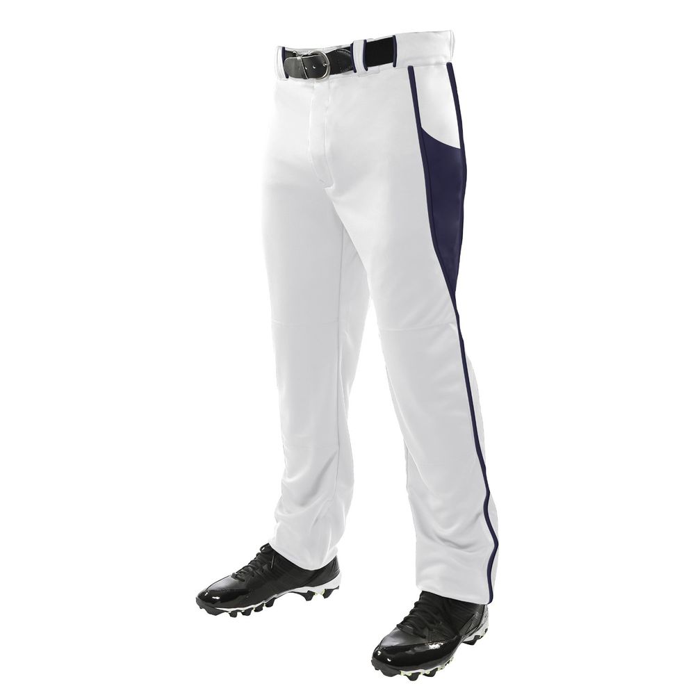 Champro Adult Triple Crown Baseball Pant White Navy 2XL