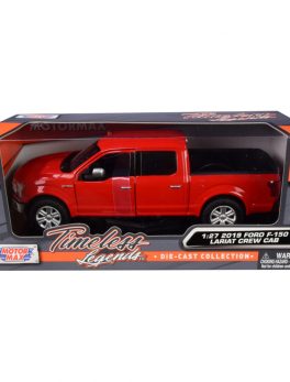 2019 Ford F-150 Lariat Crew Cab Pickup Truck Red 1/24-1/27 Diecast Model Car by Motormax 79363r